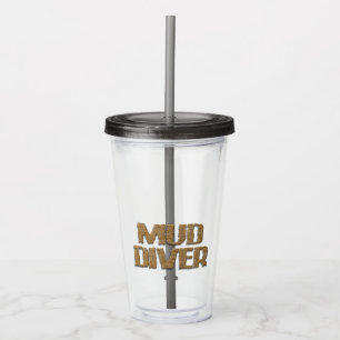 Vaso de acrílico gris Mud Diver