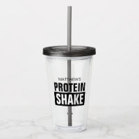 Vaso de acrílico para batido de proteínas personal