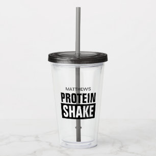 Vaso de acrílico para batido de proteínas personal