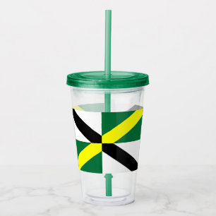 Vaso de acrílico patriótico con la bandera de