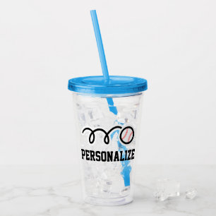 Vaso de acrílico personalizado para cumpleaños con
