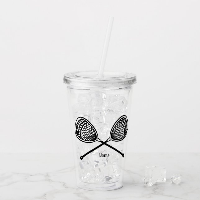 Vaso de acrílico transparente - Palos de portero d (Reverso (hielo))