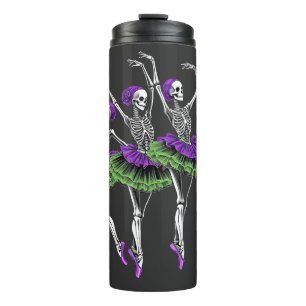 Vaso de bailarina esquelética morado y verde