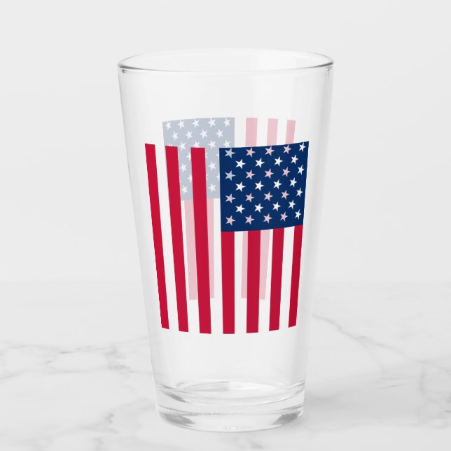 Vaso de bandera americana (Anverso)