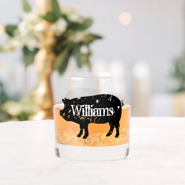 vaso de bebida de whisky personalizado con silueta (Insitu (Boda))