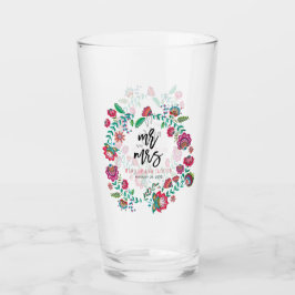 Vaso de boda floral folk rústico floral