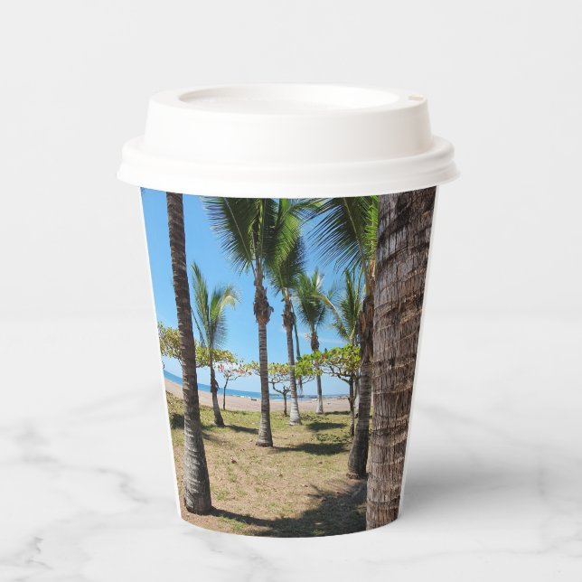 Vaso de cartón con tapa plástica  (Anverso)