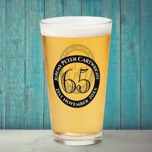 Vaso de celebración de cumpleaños 65