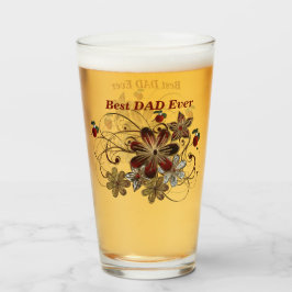 Vaso de Cerveza con Arte Floral Personalizado para