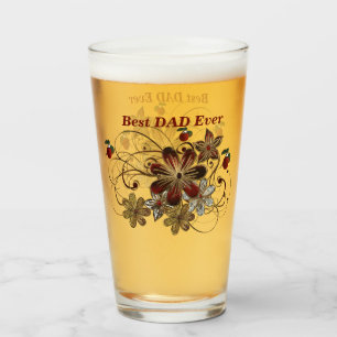 Vaso de Cerveza con Arte Floral Personalizado para