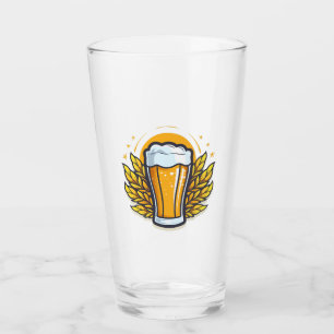 Vaso de cerveza con logotipo personalizado