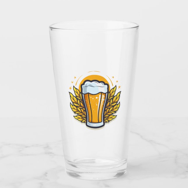 Vaso de cerveza con logotipo personalizado (Anverso)