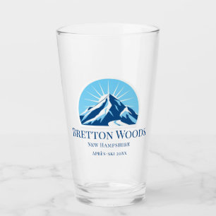 vaso de cerveza de la zona de esquí de Bretton Woo