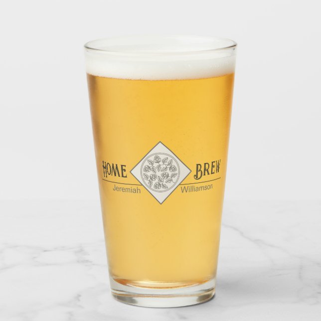 Vaso de cerveza de pub de cerveza casera personali (Anverso (lleno))