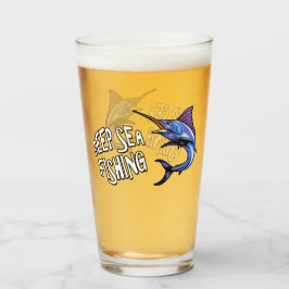 Vaso de cerveza de un pinta de pesca marítima