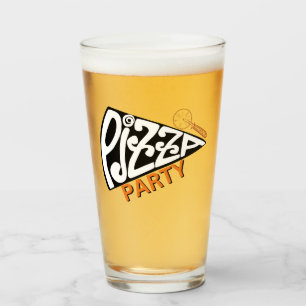 vaso de cerveza fiesta de pizza
