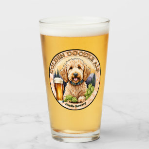 Vaso de cerveza Golden Doodle Ale