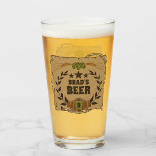 Vaso de cerveza occidental personalizado