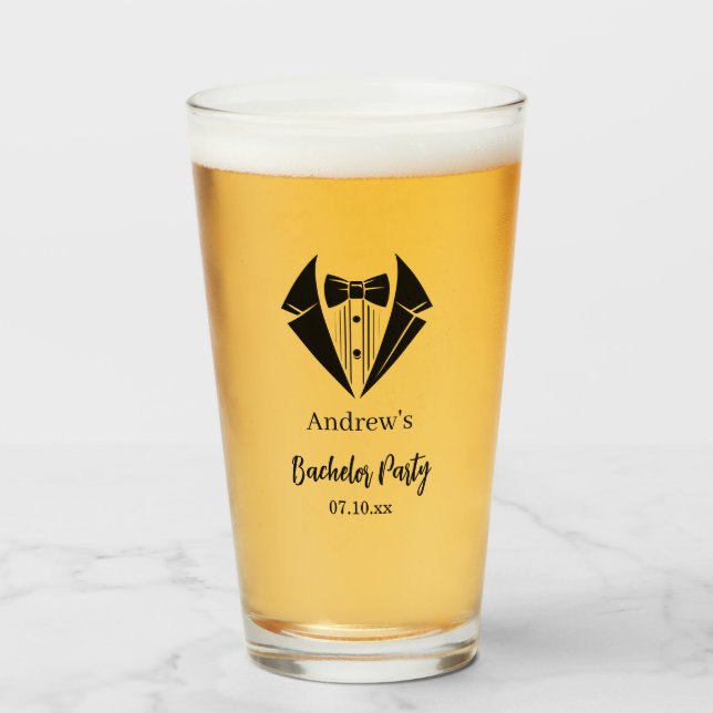 Vaso de cerveza para despedida de soltero (Anverso (lleno))