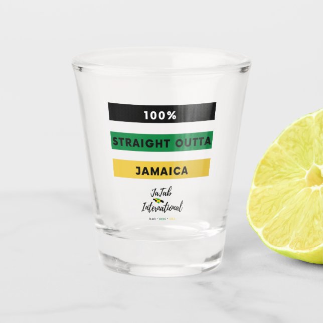 Vaso De Chupito 100% De Vidrio Inmediato En Jamaica (Anverso)
