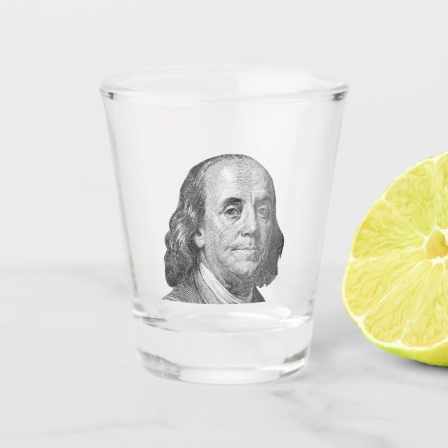 Vaso De Chupito 100 dólares, Benjamin Franklin (Anverso)