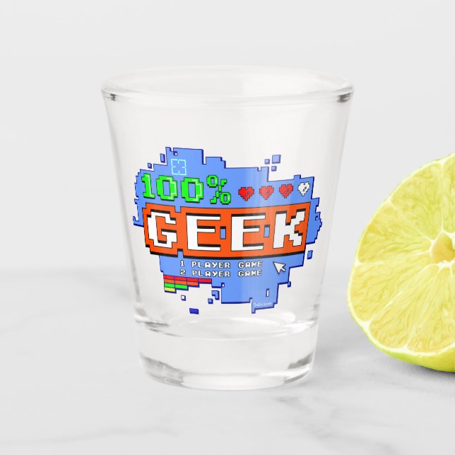 Vaso De Chupito 100% Geek (Anverso)