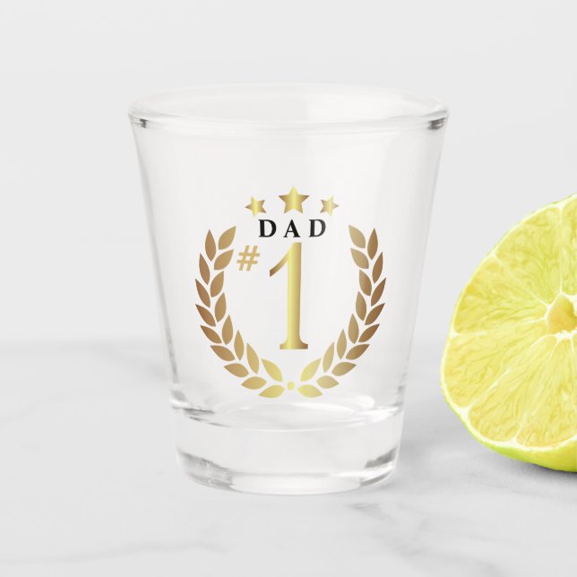 Vaso De Chupito #1 DAD Día del Padre Oro (Anverso)