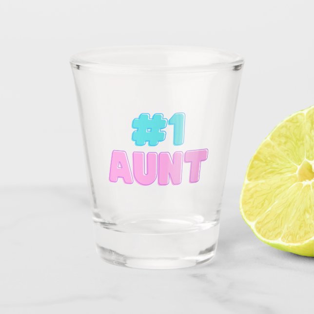Vaso De Chupito #1 Tía Sticker (Anverso)