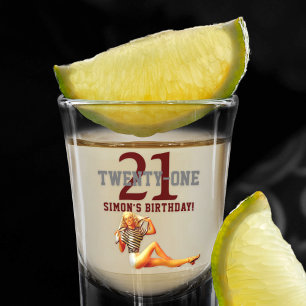 Vaso De Chupito 21º Nacimiento Bonito Blonde 21 Nombre