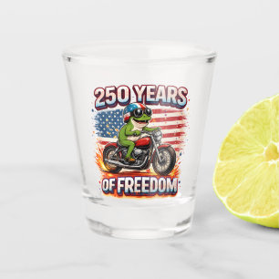 Vaso De Chupito 250 Años De Libertad Rana Motera Patriótica EEUU