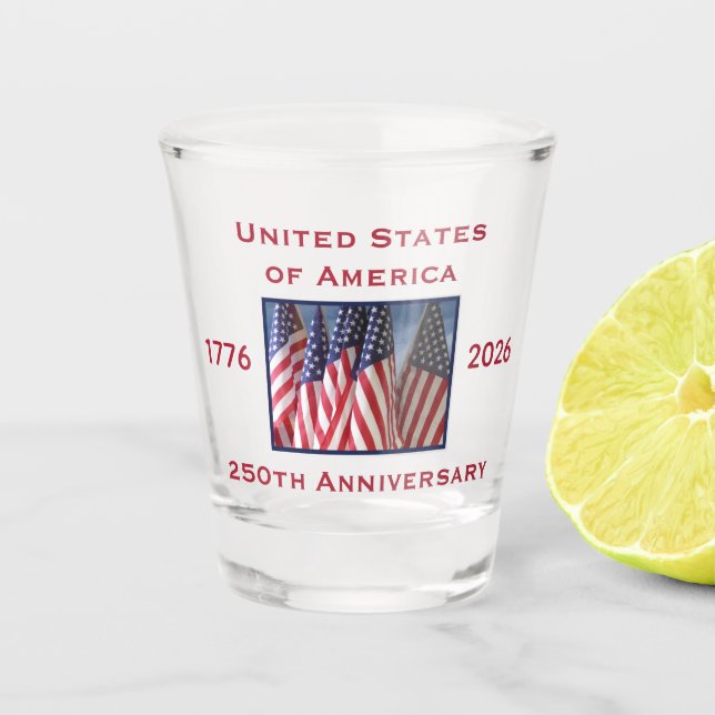Vaso De Chupito 250th Anniversary USA Patriotic Keepsake (Anverso)