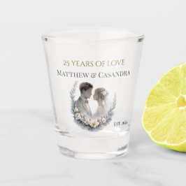 Vaso De Chupito 25th Wedding Anniversary Heirloom Celebration