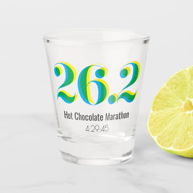 Vaso De Chupito 26.2 Maratón personalizada en negrita Texto en neg (Anverso)