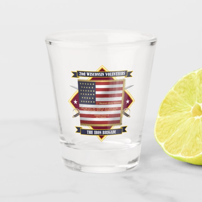 Vaso De Chupito 2.ª Infantería Voluntaria de Wisconsin (Anverso)