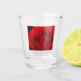 Vaso De Chupito 40º Aniversario de Boda de Rubí Rosa esposo y espo