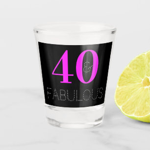 Vaso De Chupito 40 y fabuloso Favor de la fiesta de cumpleaños Neo