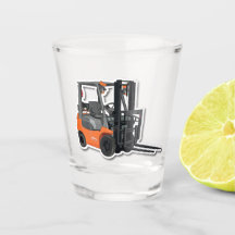 44 ml Schnapsglas mit Gabelstapler-Design