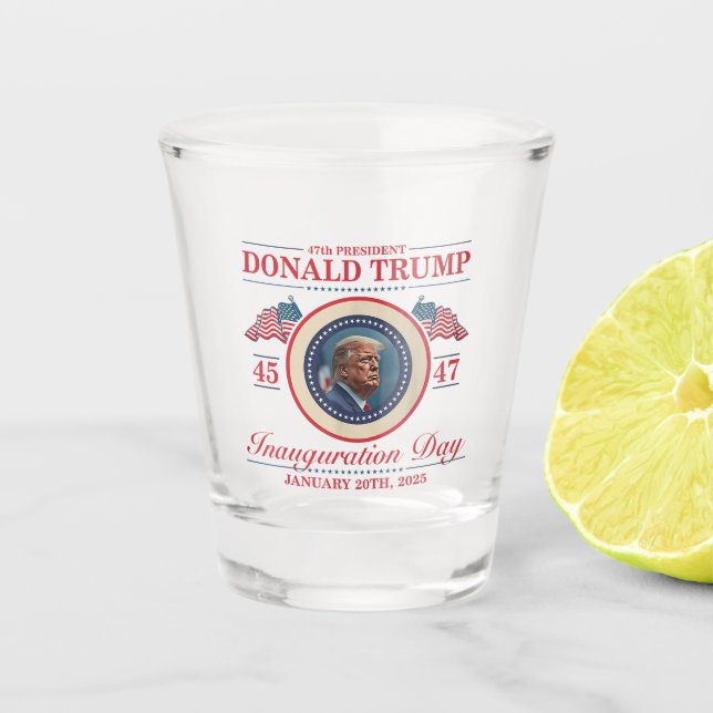 Vaso De Chupito 47.º presidente Donald Trump 45 47 Inauguración (Anverso)