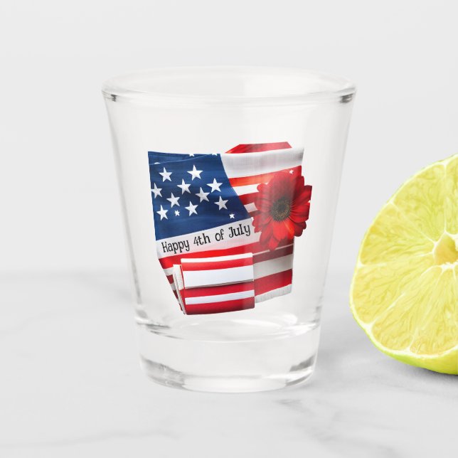 Vaso De Chupito 4 de julio (Anverso)
