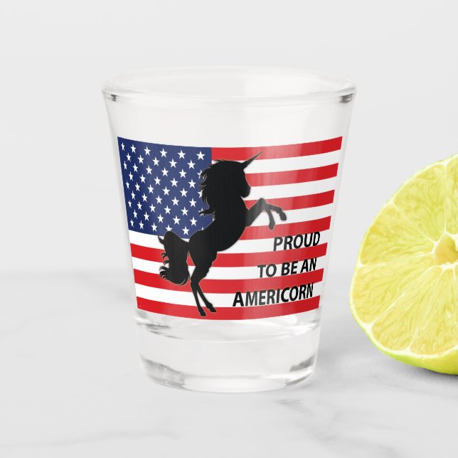 Vaso De Chupito 4 de julio Bandera estadounidense Patriótica Unico (Anverso)