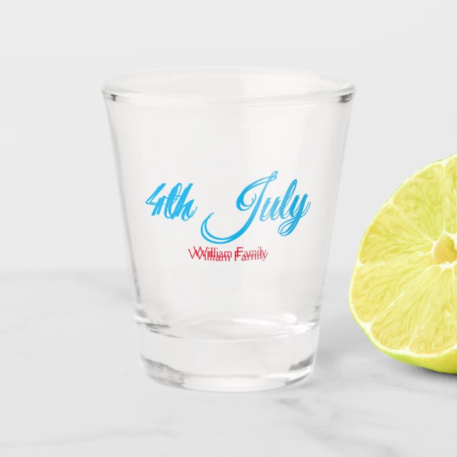 Vaso De Chupito 4 de julio Día de la Independencia añadir nombre p (Anverso)