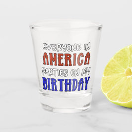 Vaso De Chupito 4 de julio Divertido cumpleaños