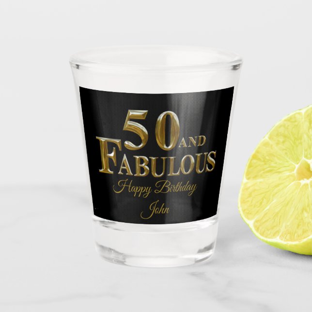 Vaso De Chupito 50.º cumpleaños (Anverso)