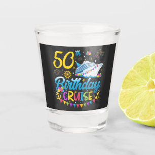 Vaso De Chupito 50.º Fiesta del Día B del crucero de cumpleaños