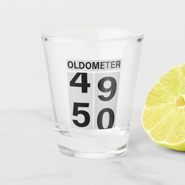 Vaso De Chupito 50.º Oldometer Vidrio (Anverso)