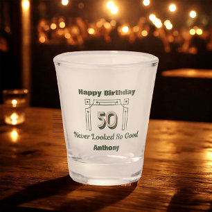 Vaso De Chupito 50 Aniversario del Art Deco Verde