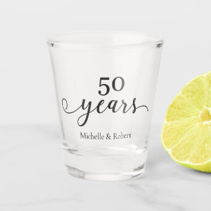 Vaso De Chupito 50 años boda aniversario Minimal Elegant