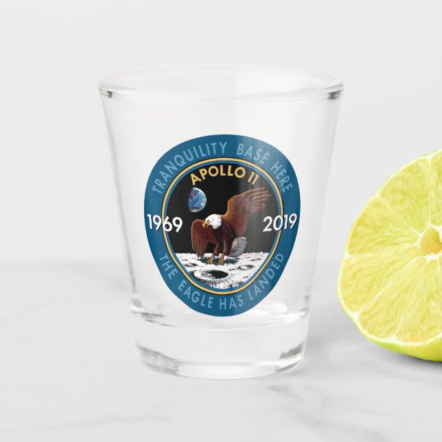 Vaso De Chupito 50.as insignias del remiendo de la misión del (Anverso)