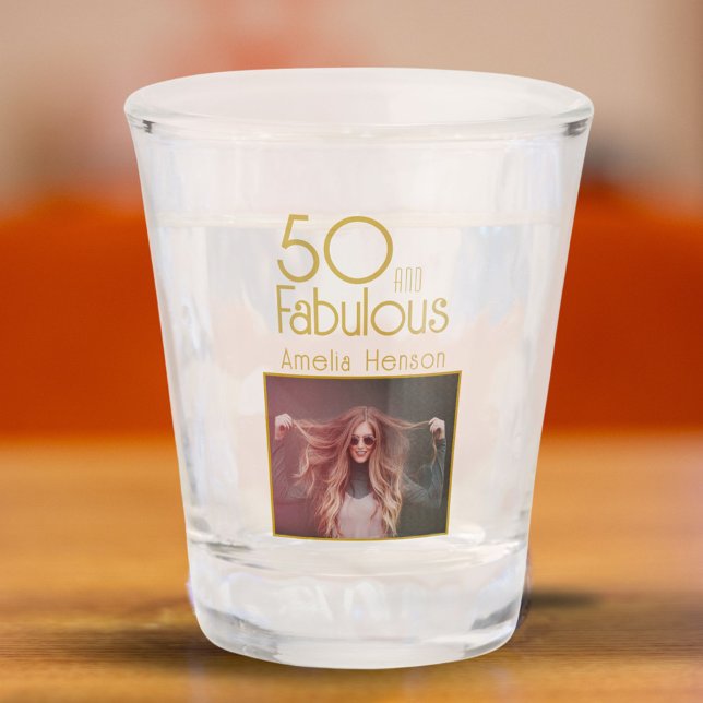 Vaso De Chupito 50 y fabulosa foto 50 cumpleaños (Subido por el creador)