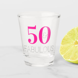 Vaso De Chupito 50 y fabuloso   Favor de la Fiesta de Cumpleaños H